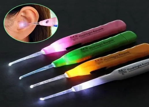 Ear cleaning tools for kids and adults Curette Store Extra Extensions in Rear Better Accuracy Earpick, Ear wax Remover with LED Flashlight Ear pick for Ear wax remover and cleaner (1 piece)