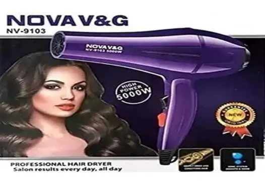 Nova V&G 5000W High Power Professional Hair Dryer Salon Results Every Day (Multicolor) - 5000 Watts (1 piece)