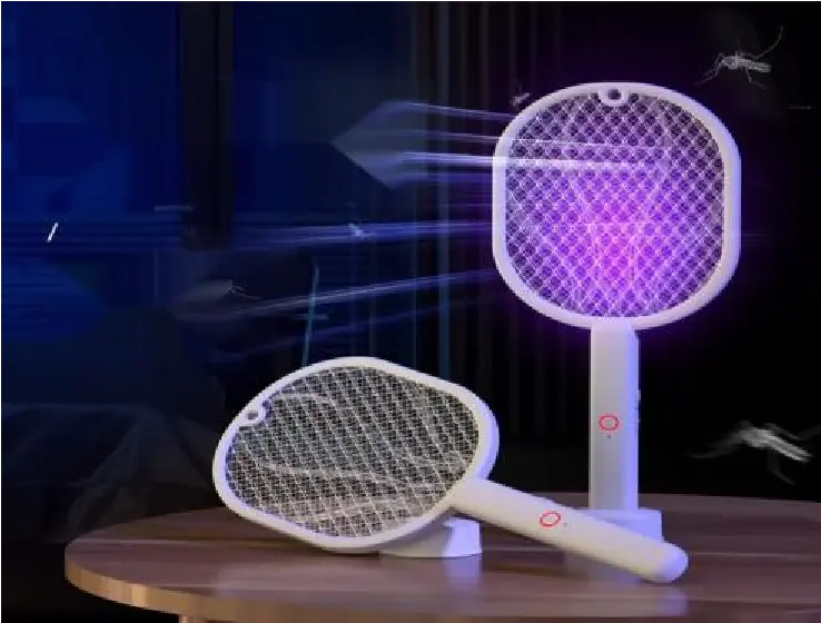 Mosquito Killer Racket Rechargeable Handheld Racket Bat with UV Light Lamp Racket USB Charging Base, Electric Insect Killer , (1 piece), 2000mh betray, 3000W DC