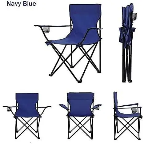 Folding Beach Chair For Adults At Travelling Camping Outdoor Hiking, Compact Chairs For Travel, Folding Chair With Armrest And Cup Holder, 1, 90kg capacity
