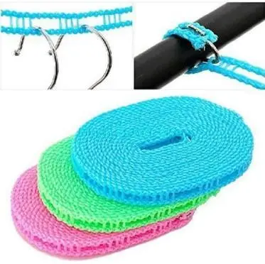 Portable Clotheslines Washing Line Clothes Rope for Outdoor Indoor Home Travel Drying Use (1piece)