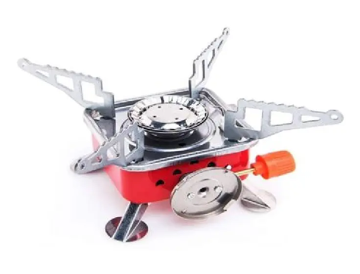 Portable Gas Stove And Picnic Butane Gas Burner For Outdoor Camping, Hiking, Travelling, To Cooking The Food | Stainless Steel Cylinder, Folding Furnace, Camping Equipment, Gas Stove With Pouch, (1piece)