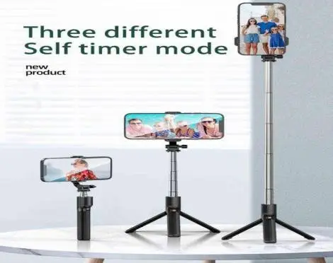 Bluetooth Selfie Sticks with Remote and Selfie Light, 3-in-1 Multifunctional Tripod Stand Mobile Compatible with All Phones (size-185*45*38mm, 1 piece)