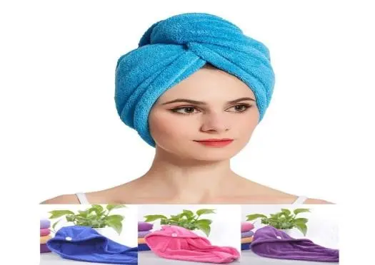 Hilden Quick Turban Hair-Drying Absorbent Microfiber Towel/Dry Shower Cap - Fast and Convenient Hair Drying Solution (1piece)