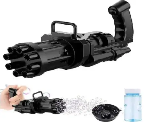 8-Hole Kids Electric Bubbles Gun for Toddlers Toys, Bubble Gun for Kids 4-9, Bubble Machine for Toddlers, Party Favors, Summer Toy Outdoors, Birthday Gift, Kids Toys (Multicolor) (1 piece)
