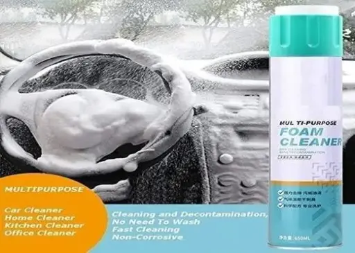  Foaming Car Interior Cleaner Multipurpose Foam Cleaner Spray | Car Seat/Exterior & Interior/Shoes/Sofa Cleaning Spray (1 piece) , 650 ml