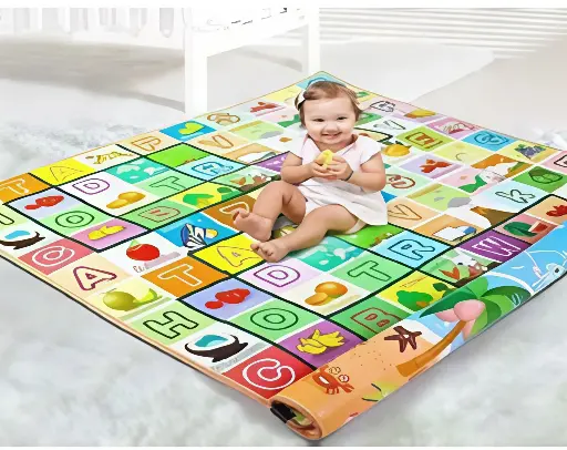 Play Mat Baby Double Sided Waterproof Baby Mat Carpet Crawl Play Mat Kids Infant Crawling Play Mat Carpet Baby Gym Water Resistant Baby Play & Crawl Mat(Multicolor Baby Play Mat), (1 piece)