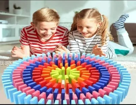 Toy Imagine TM 360 pcs Colorful Wooden Domino Block Set for Kids Educational and Learning Activity Game Play | Helps in Skill Development and Color Recognition (12 Colors) currently not available 