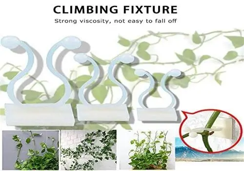 Toxen Plant Clips for Climbing Plants Indoor - Self-Adhesive Fixing Hooks, Plant Fixture Clips, Fixing Hook Plant Wall Vine Supports Traction Wall Clip for Climbing and Hanging Plants, 30 pieces 