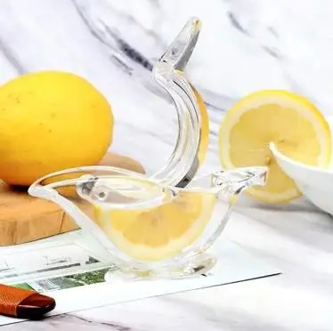 Manual lemon squeezer Lemon Juicer, Acrylic bird lemon squeezer, Portable Transparent Fruit Juicer lemon slice squeezer, Hand Juicer for Orange Lemon Lime Pomegranate lime squeezer, (1piece)