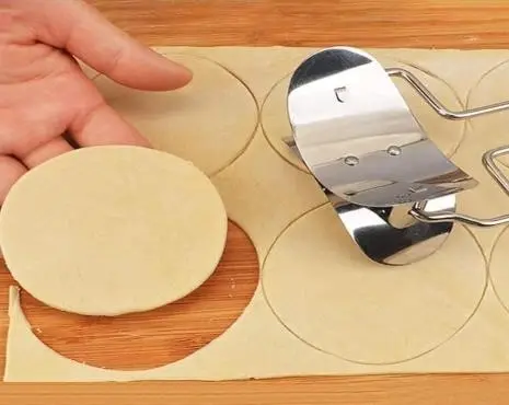 Stainless Steel Puri Maker, Dough Cutter and Roller Machine, 360° Rotation, Home Baking Tool for Cookies and Pastries, Pani Puri Maker, (1piece)